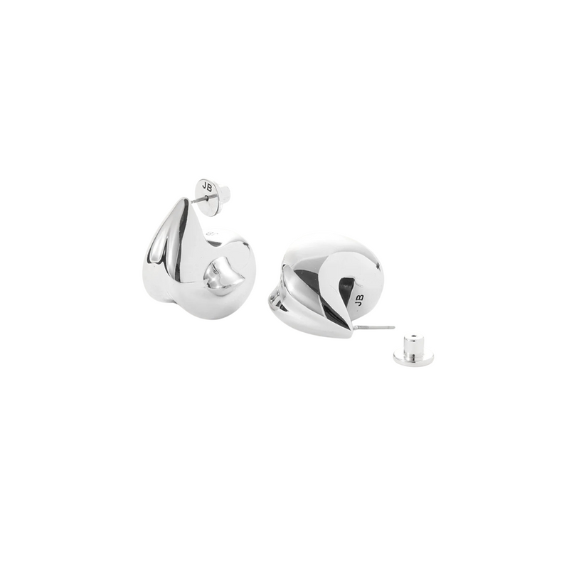 Nouveaux Puff Earrings Silver - Jenny Bird