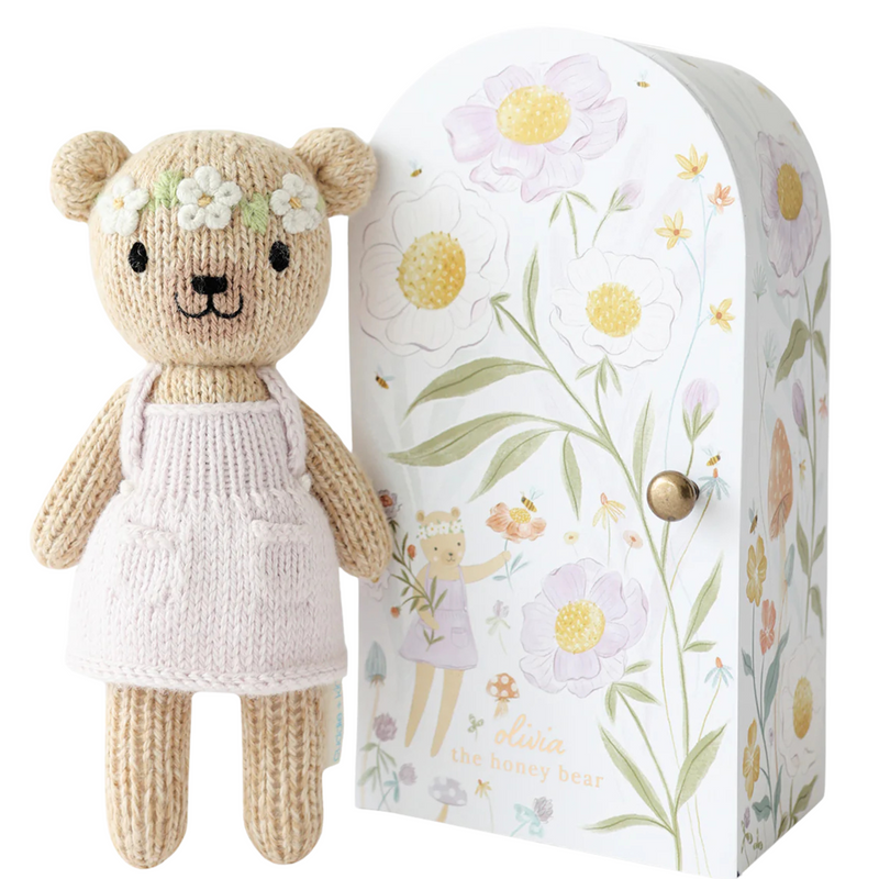 Tiny Olivia the Honey Bear - Cuddle + Kind