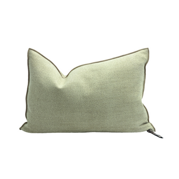 Vintage Chenille Pillow - 12x20" - Ciment