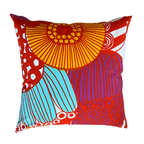 Mari Mekko - Orange Flower Pillow