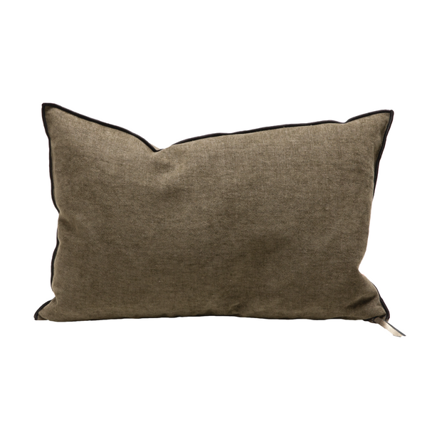 Soft Washed Chenille Pillow - 16x24" - Kaki