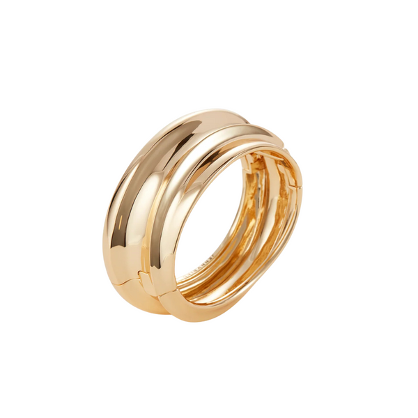 Mega Lennon Bangle Gold - Jenny Bird