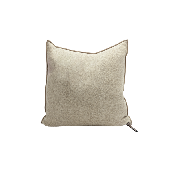 Vintage Chenille Pillow - 26x26" - Ciment