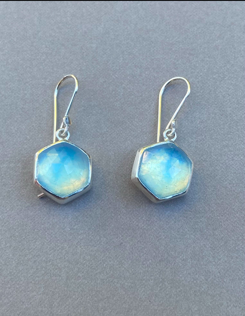 Andrea Mueller -  Aquamarine Hexagon - Earrings