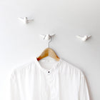 Modern Bird Wall Hook - Set of 3 - White