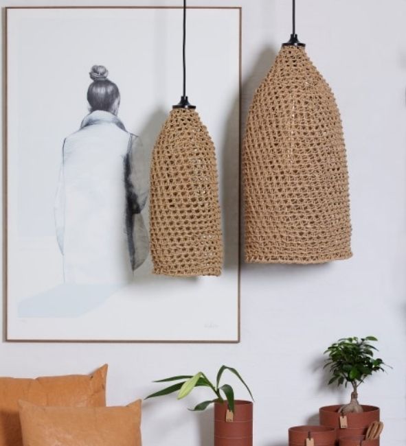 Woven Paper Hanging Lamp Shade