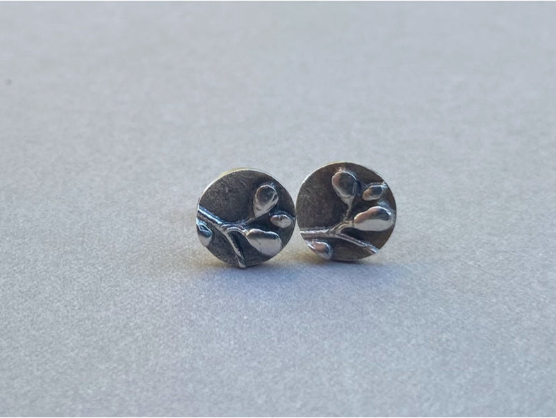 Andrea Mueller -  Round Floral Relief - Studs