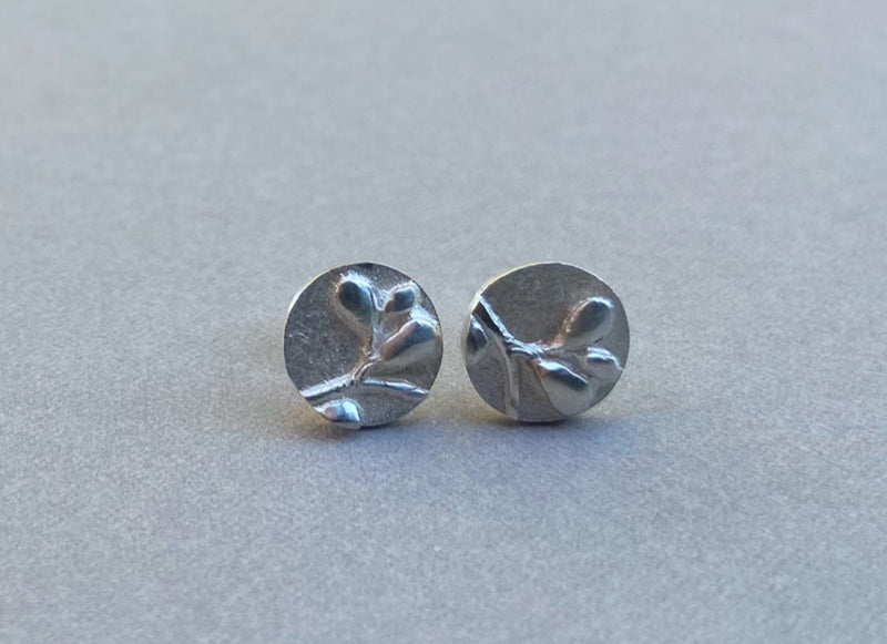 Andrea Mueller -  Round Floral Relief - Studs