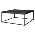 Oak Thin Black Coffee Table