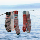 Below Knee Wool Socks, Dalarna Pattern, Ojbro Vantfabrik