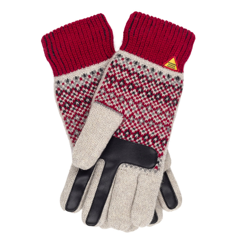 Swedish Merino Wool Touchscreen Gloves - Dalarna Pattern - Ojbro Vantfabrik