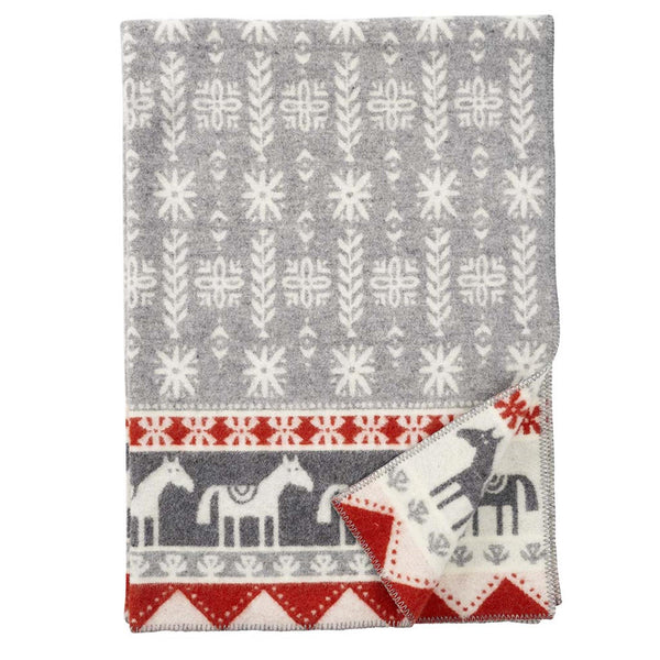 Klippan Horse Pattern Wool Blanket