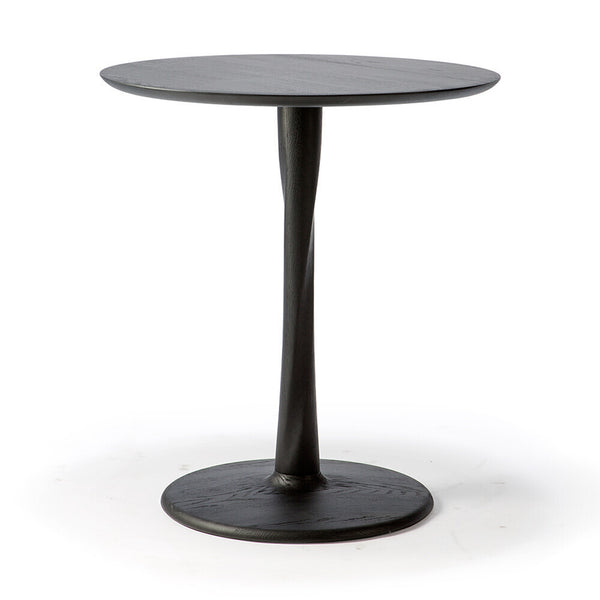 Oak Torsion Black Circle Dining Table