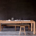 Oak Slice Extendable Dining Table