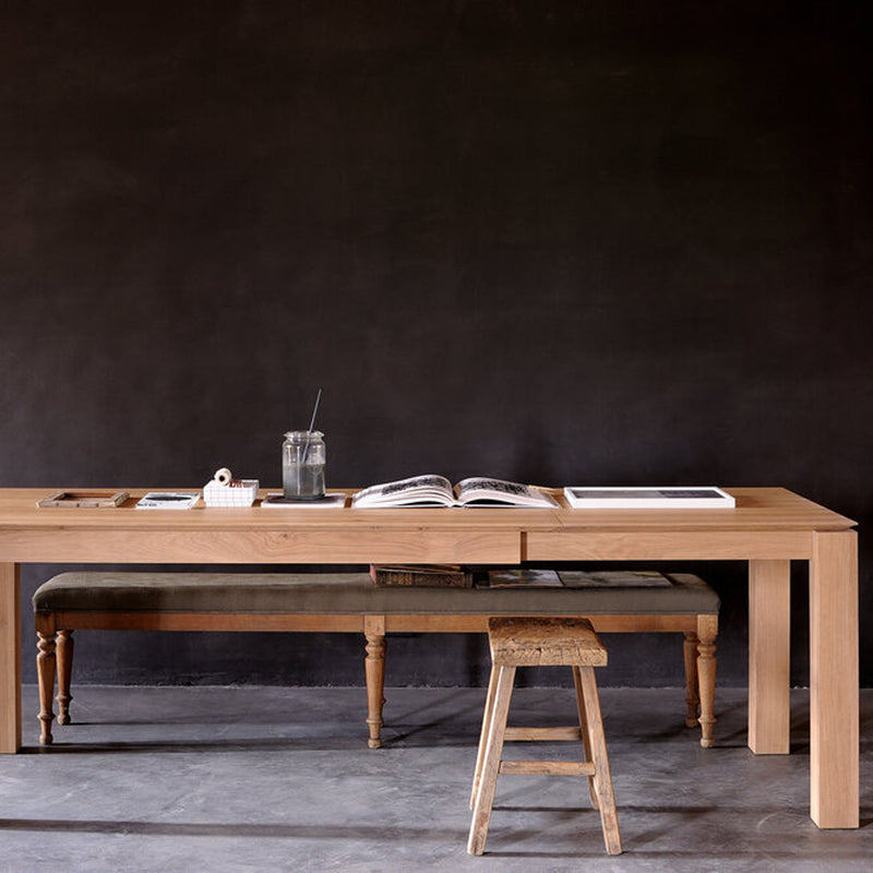 Oak Slice Extendable Dining Table