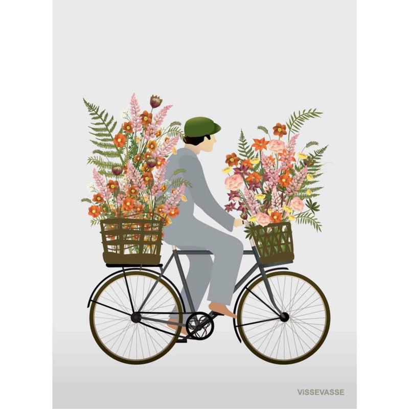 Bicycle with Flowers - Greeting Card