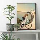 Cycling in the Hills - poster