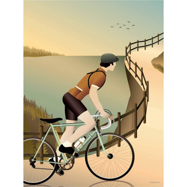 Cycling in the Hills - poster