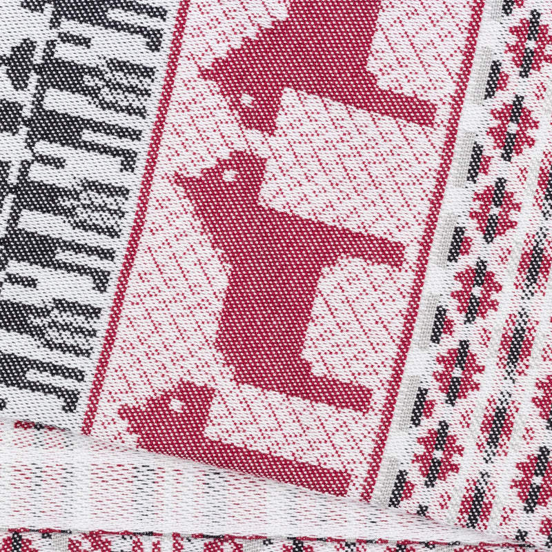 Dalarna Pattern Swedish Cotton Towel Ojbro Vantfabrik