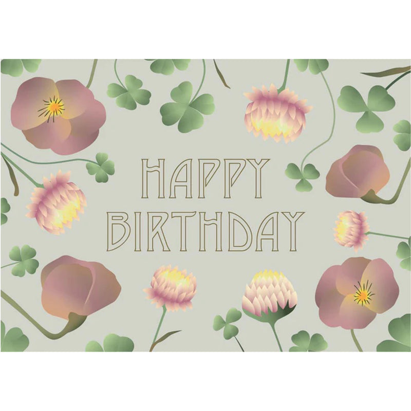 Happy Birthday & Flower booket - greeting card