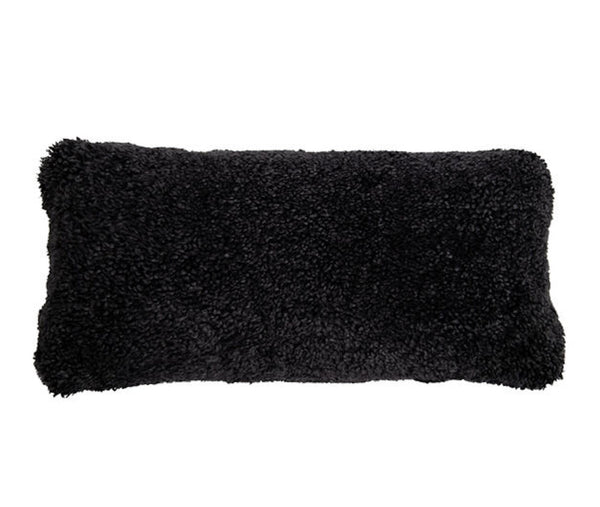 Curly Sheepskin Pillow Rectangular - Anthracite