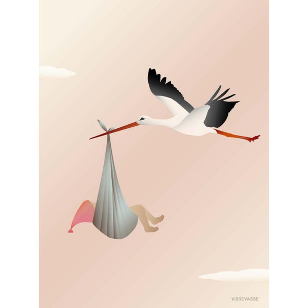 The Stork Rose - greeting card