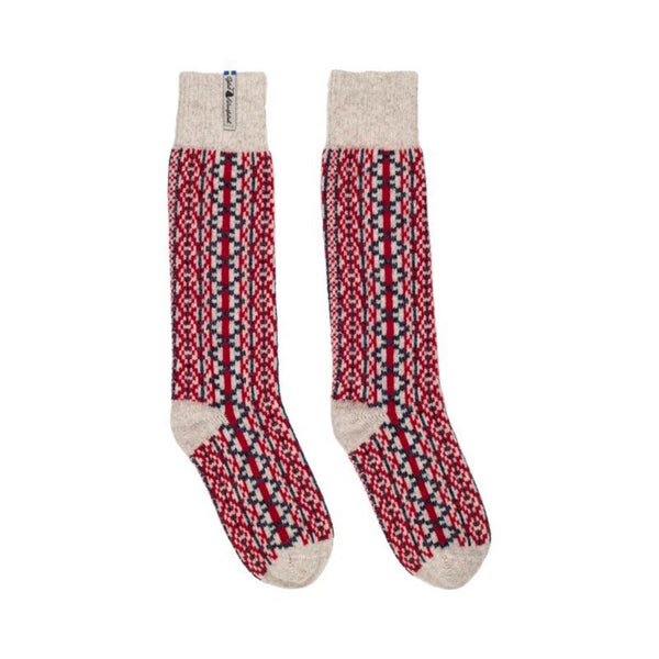 Below Knee Wool Socks, Lycksele Pattern, Ojbro Vantfabrik