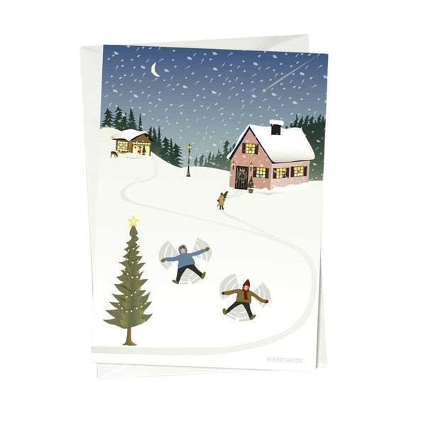 Snow Angels - greeting card