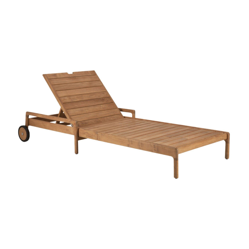 Teak Jack outdoor adjustable lounger - wooden frame