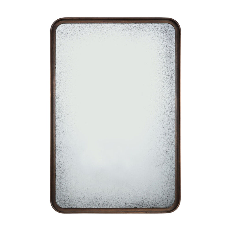 Clear Edge wall mirror - medium aged - mahogany