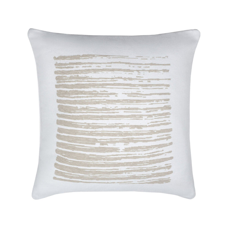 White Linear Square Outdoor Cushion
