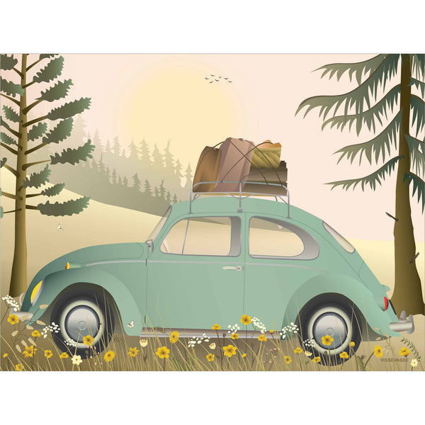 Volkswagen Beatle Green - Poster