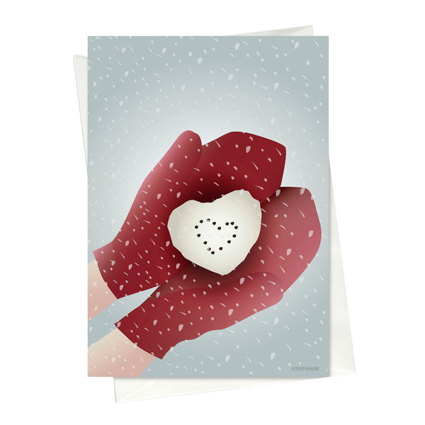Snow Heart - greeting card
