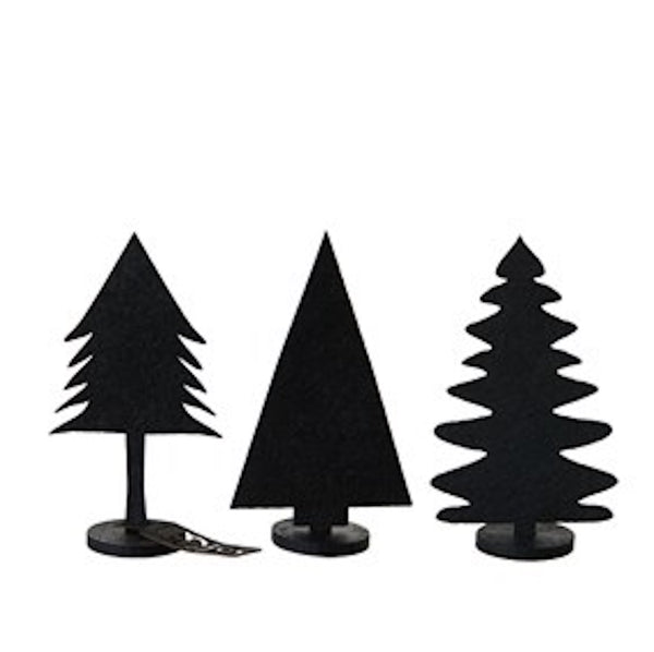 Set of 3 Eco-felt Christmas Trees