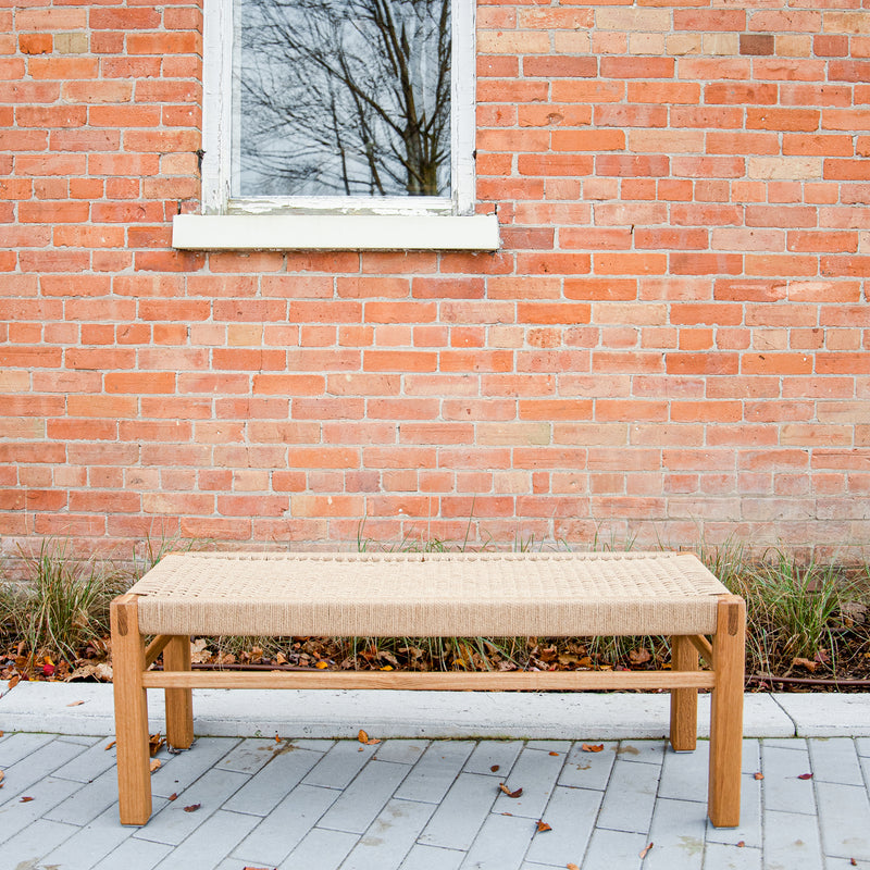 Oak and Danish Cord Bench - Hand Made in Canada – Lagom 142