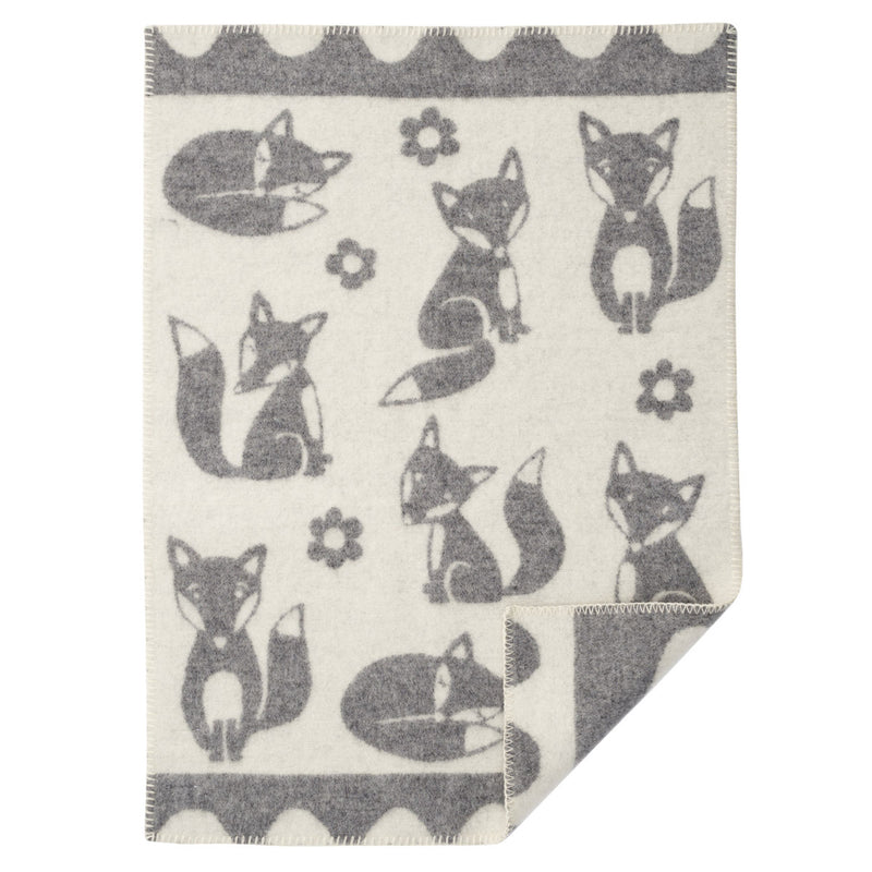 Klippan Fox Pattern Wool Baby Blanket
