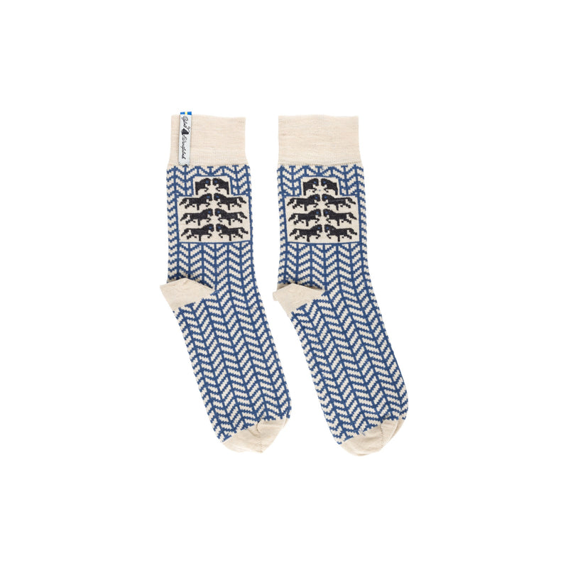 High Ankle Merino Socks, Gotland Pattern, Ojbro Vantfabrik